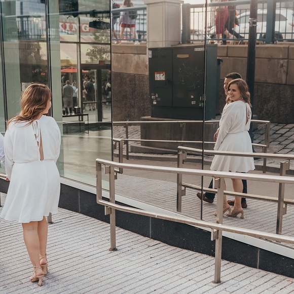Lulu’s Sunday Sweetness White Linen Dolman Sleeve Mini Dress - Picture 9 of 12